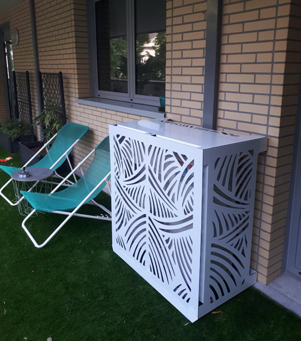 Cache clim Kach Klim - Cache climatisation et pompe à chaleur design fabriqué en France - cache climatiseur