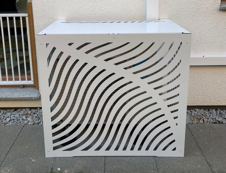 Cache clim Vegita - Cache climatisation et cache pompe à chaleur design fabriqué en France - cache climatiseur - cache clim deco