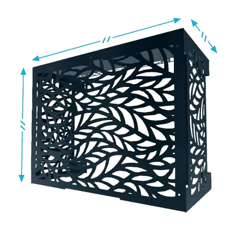 Cache Climatiseur Extérieur Bois Massif 100x44x93cm - Protection Pompe à Chaleur, Ventilation Optimisée - Pin Traité