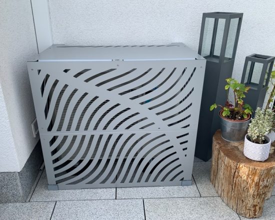 Cache clim Vegita - Cache climatisation et pompe à chaleur design fabriqué en France - cache climatiseur