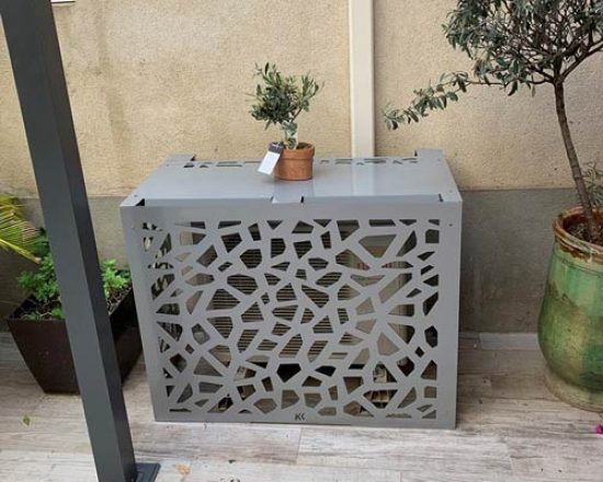 Cache clim Kach Klim - Cache climatisation et pompe à chaleur design fabriqué en France - cache climatiseur